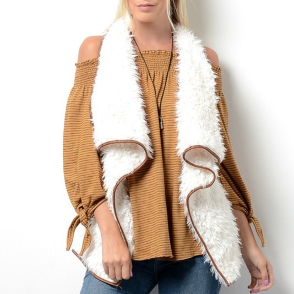 Taylor Ivory Faux Vest